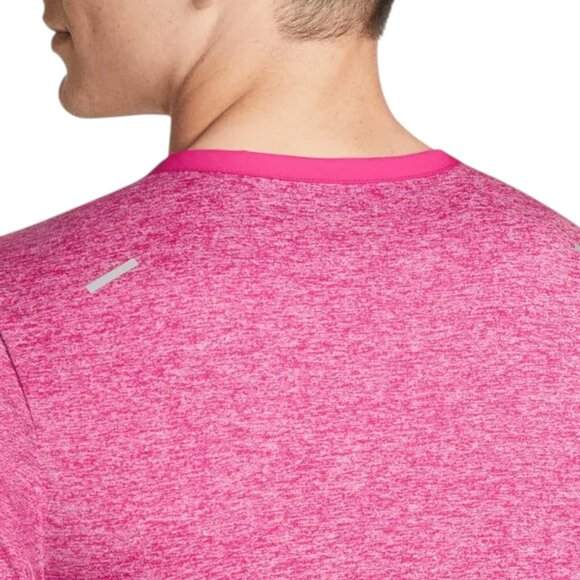 Nike Dri-FIT Mens Size XL Rise 365 Running Shirt Hi Viz Reflective Heather Pink - Picture 5 of 11